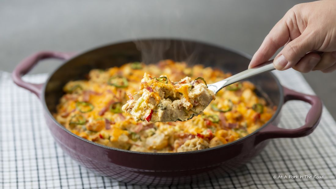 Low Carb Jalapeño Popper Chicken Broccoli Casserole