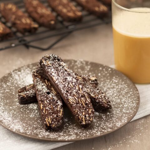 Low Carb Chocolate Almond Biscotti | ShellyHeinrichs.com