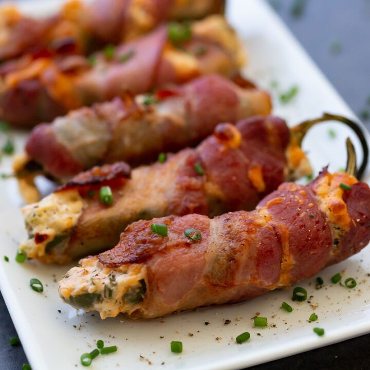 Low Carb Bacon Wrapped Jalapeno Poppers
